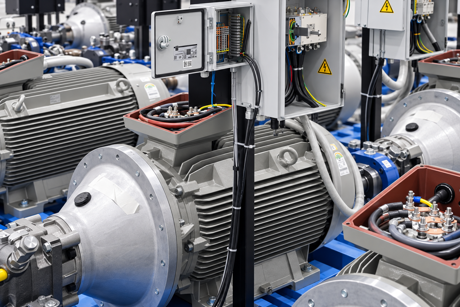 Sistema di motori e azionamenti su una linea industriale