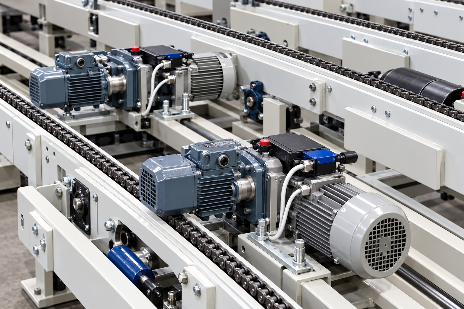 Motori elettrici integrati in apparecchiature industriali