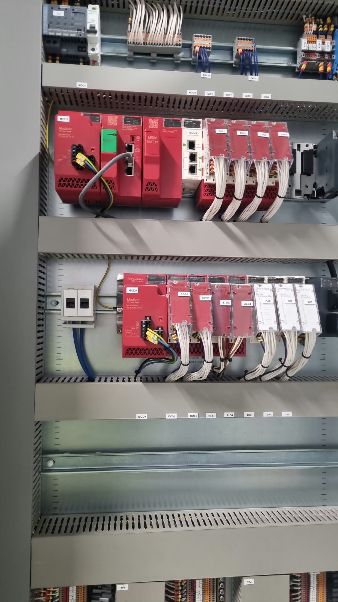 Team tecnico di Italtecnology Power al lavoro su un quadro elettrico
